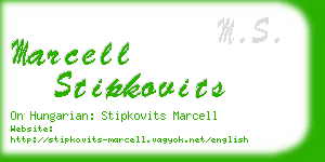 marcell stipkovits business card